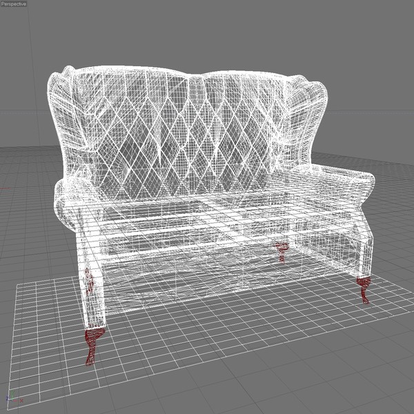 classic 3 piece chairs 3d model - CLASSIC CHAIR 3 PIECE SET by Carrara1